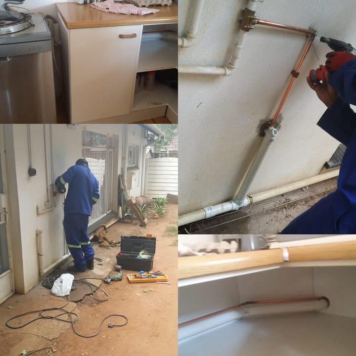 Copper pipe plumbing and on-site repairs
